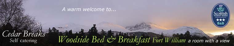 Bed and Breakfast, Fort William Scotland bed and breakfast Fort William over New Year for a memorable "Highland Hogmanay"